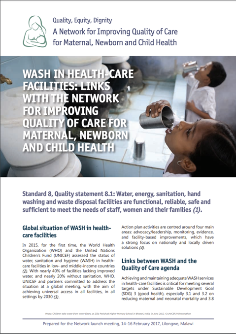 WASH in health care facilities