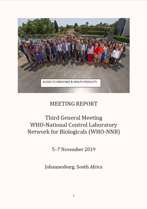 Meeting Report – Third General Meeting WHO-National Control Laboratory Network for Biologicals (WHO-NNB)
