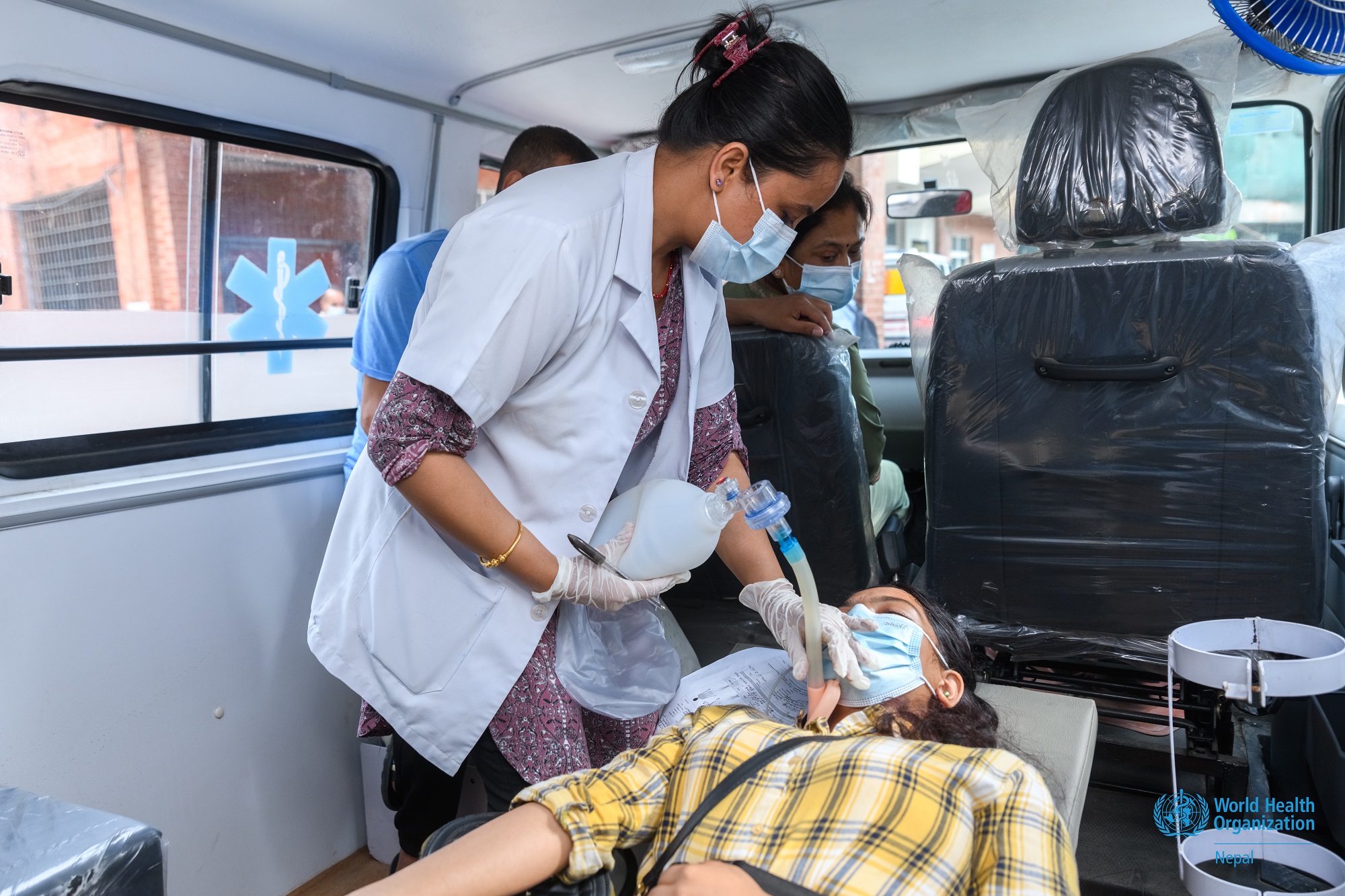 A glimpse of the mock drill to train BEMTs held at TUTH_1_AJY_0804