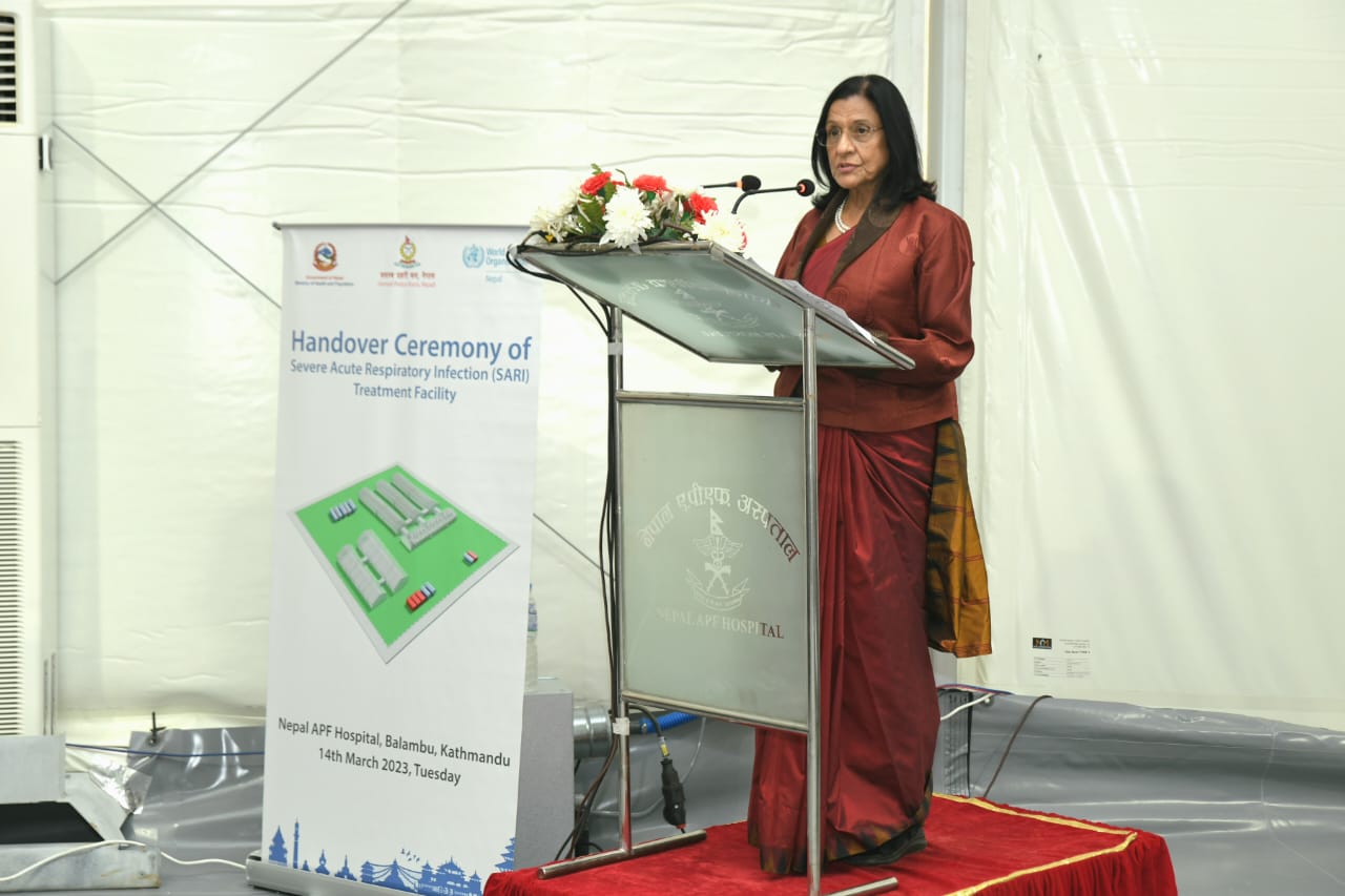 Handover of Severe Acute Respiratory Infections Treatment Facility_SARI_Dr Poonam Khetrapal Singh_1_Nepal