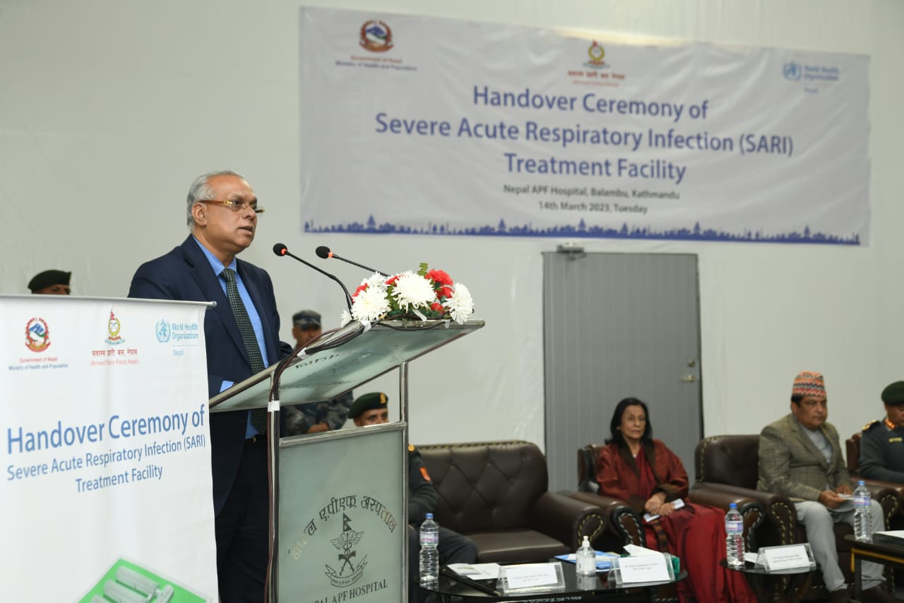 Handover of Severe Acute Respiratory Infections Treatment Facility_SARI_Dr Rajesh Sambhajirao Pandav_1_Nepal