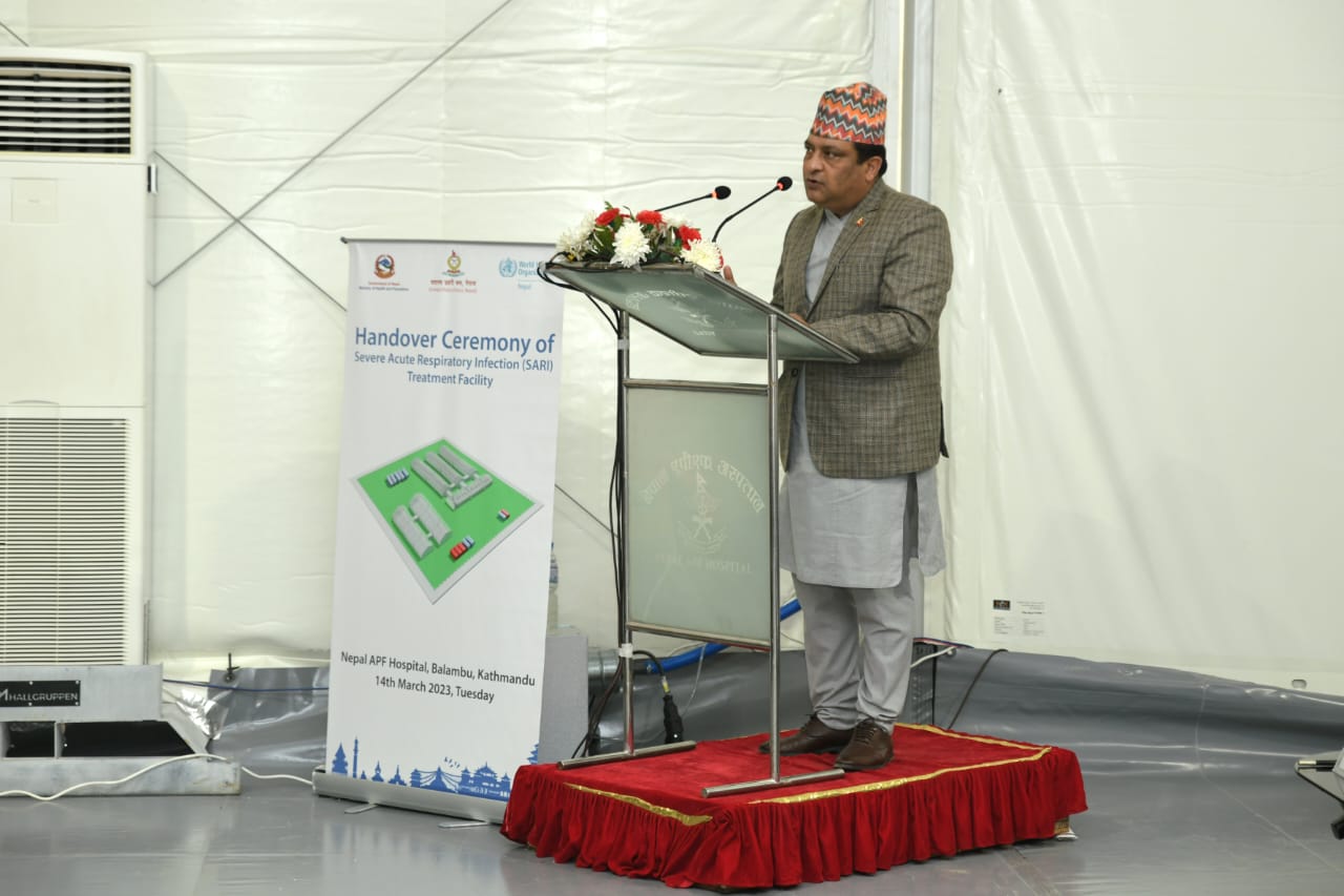 Handover of Severe Acute Respiratory Infections Treatment Facility_SARI_Dr Roshan Pokhrel_1_Nepal