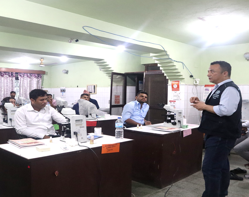 Training for Health Workers in Malaria Microscopy_Nepal_Dr Subash Lakhe_4_Hetauda