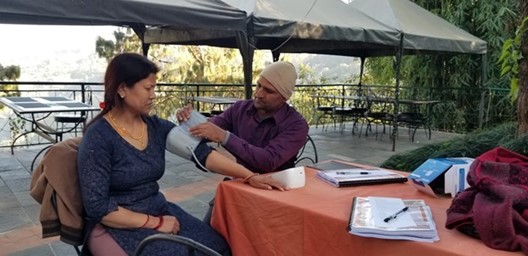 Practical sessions during the workshop to train healthcare workers on stronger management and delivery of noncommunicable diseases in Nepal_1