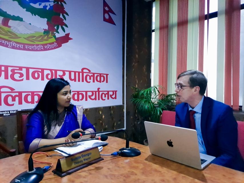 Discussion with deputy mayor of Kathmandu Metropolitan City  on local level initiative of Alcohol control _1