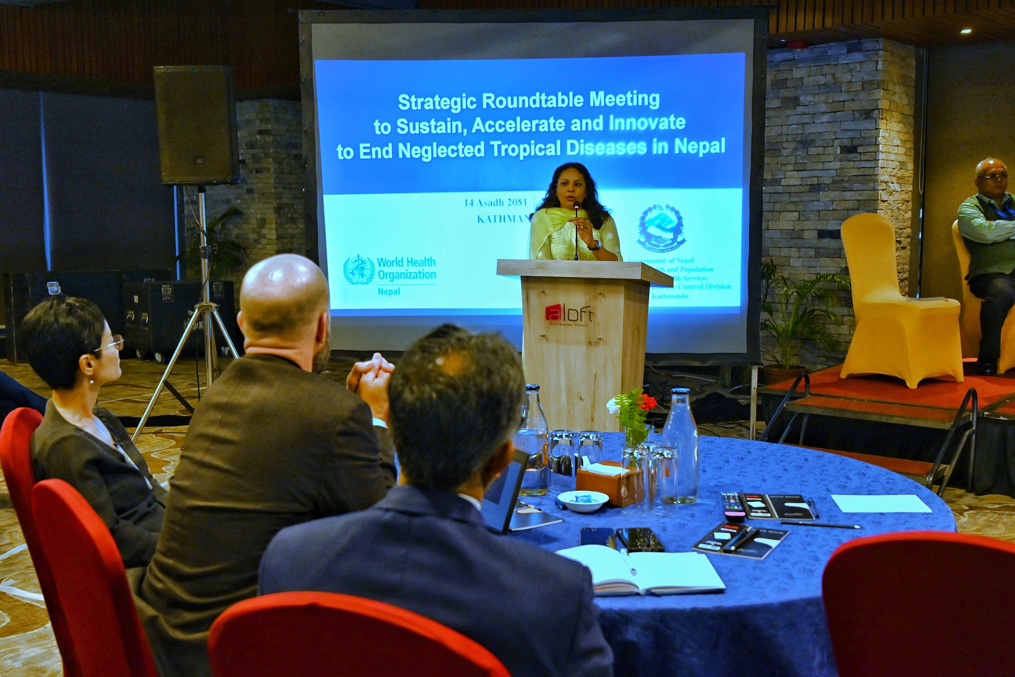 Dr Sangeeta Kaushal Mishra, Director General of Department of Health Services, Ministry of Health and Population, providing her remarks at the high-level strategic roundtable meeting held in Bagmati province, Nepal, to tackle neglected tropical diseases