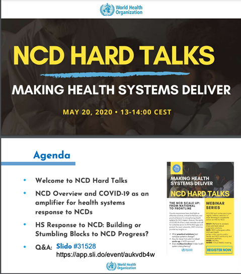 NCD Hard Talks Webinar: Making Health Systems Deliver: Presentation slides