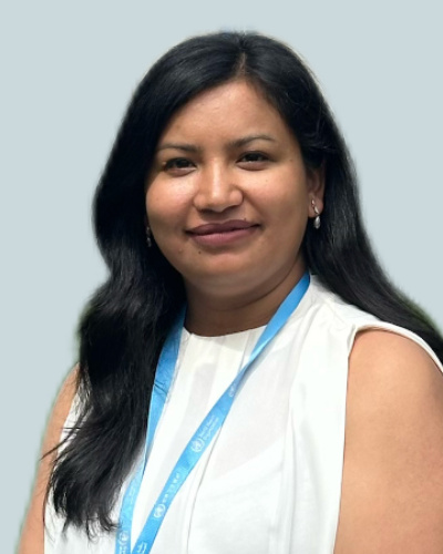 Portrait photo of a woman with long hair.