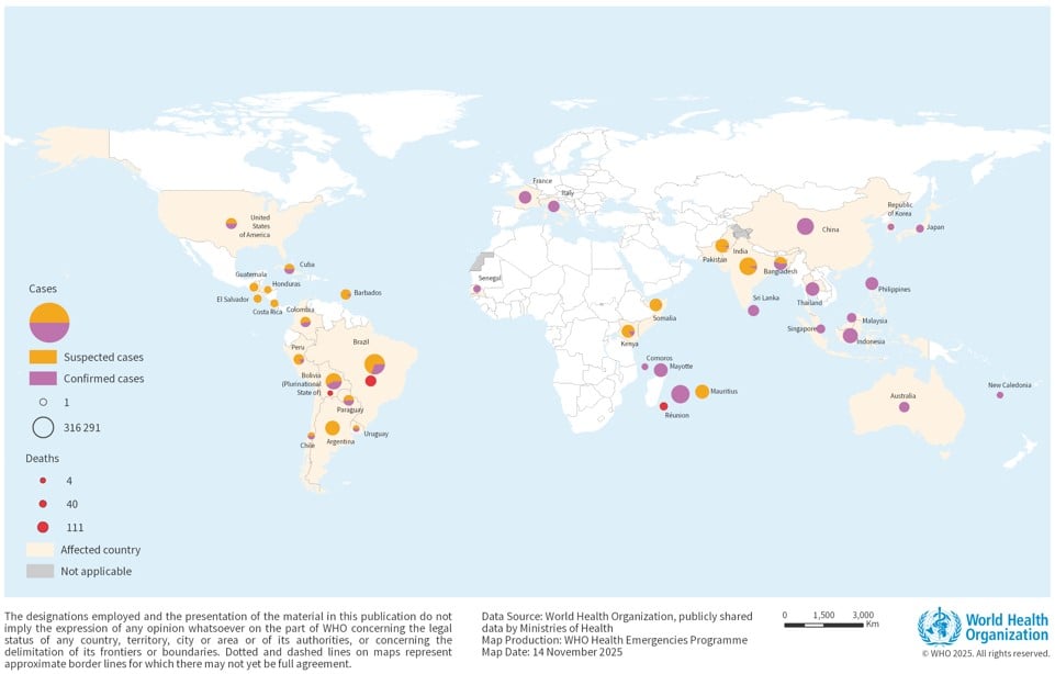 CHIKV disease cases and deaths