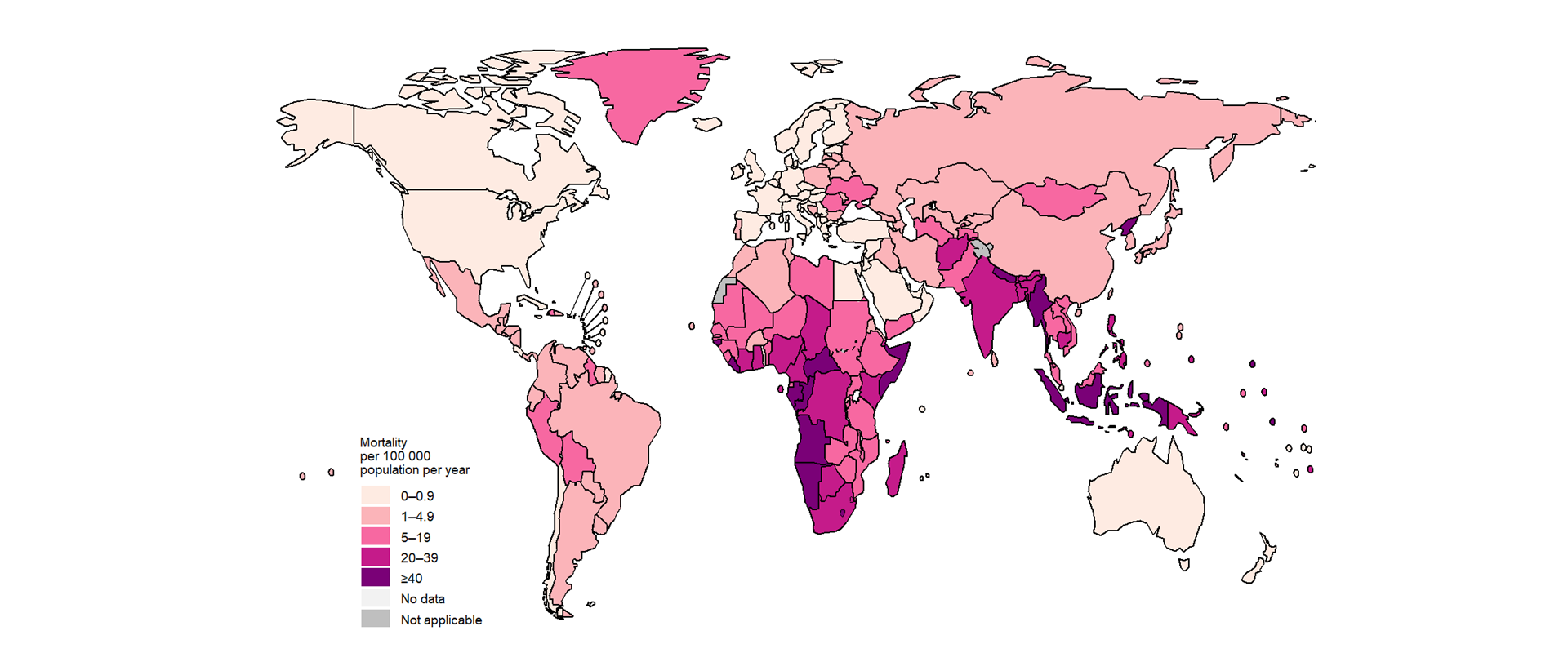 fig_1-2-14-1 Estimated TB mortality rates in HIV-negative people, 2023