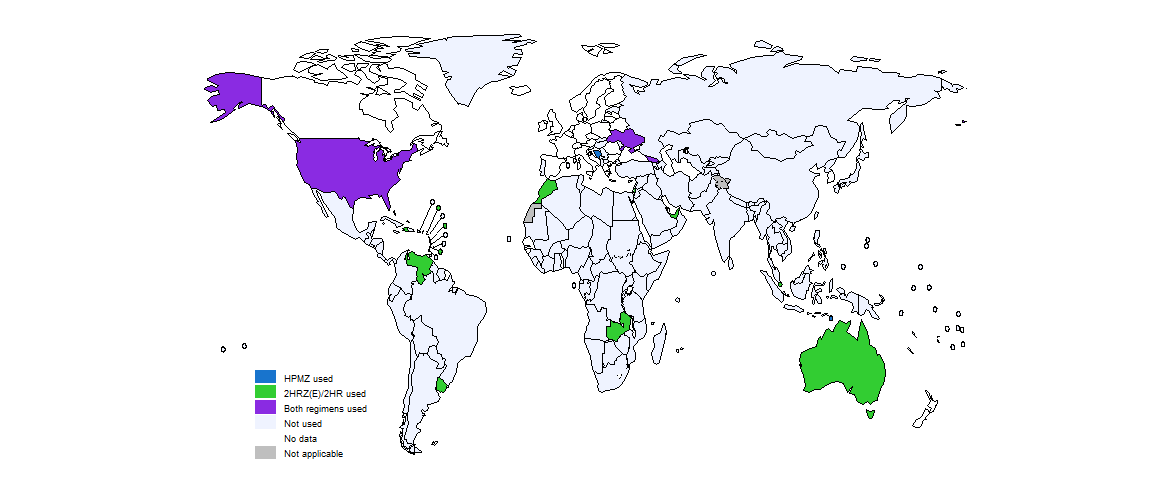 fig_2_3-13-1 Countries that reported using 4-month regimens for treatment of rifampicin-susceptible TB by the end of 2023