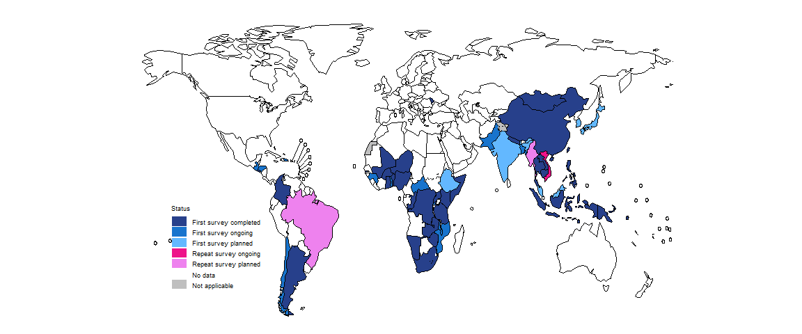 fig_5-2-1-1 National surveys of costs faced by TB patients and their households since 2016: progress and plans