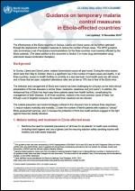 Guidance on temporary malaria control measures in Ebola-affected countries