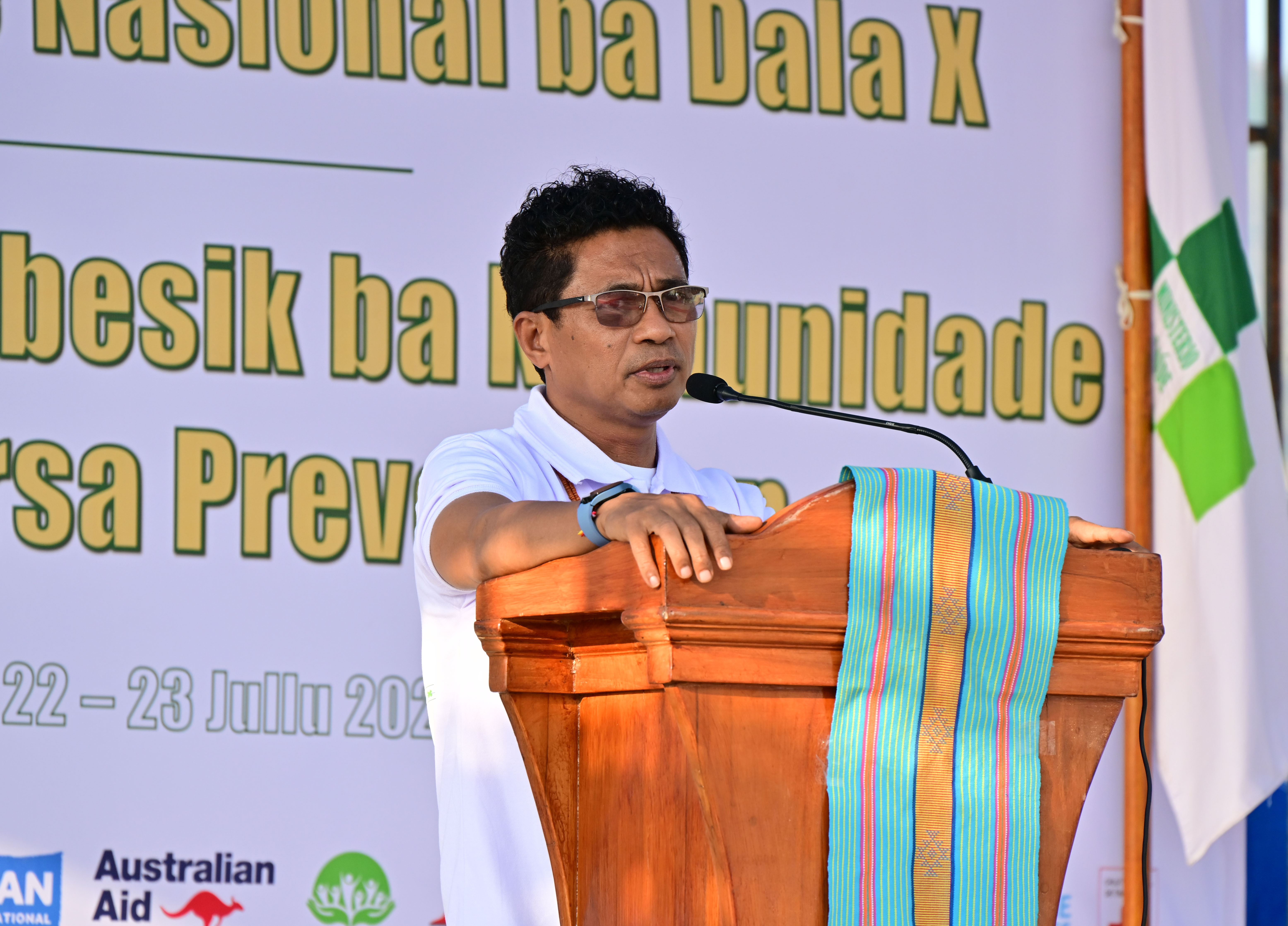 Vice PM Mariano Assanami Sabino delivering speech during National Health Day