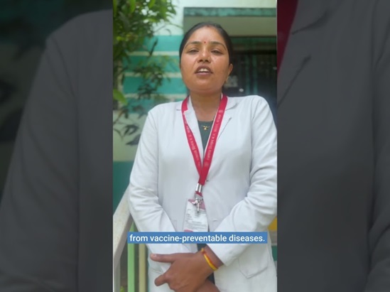Vaccines save lives message by Kiran Meena