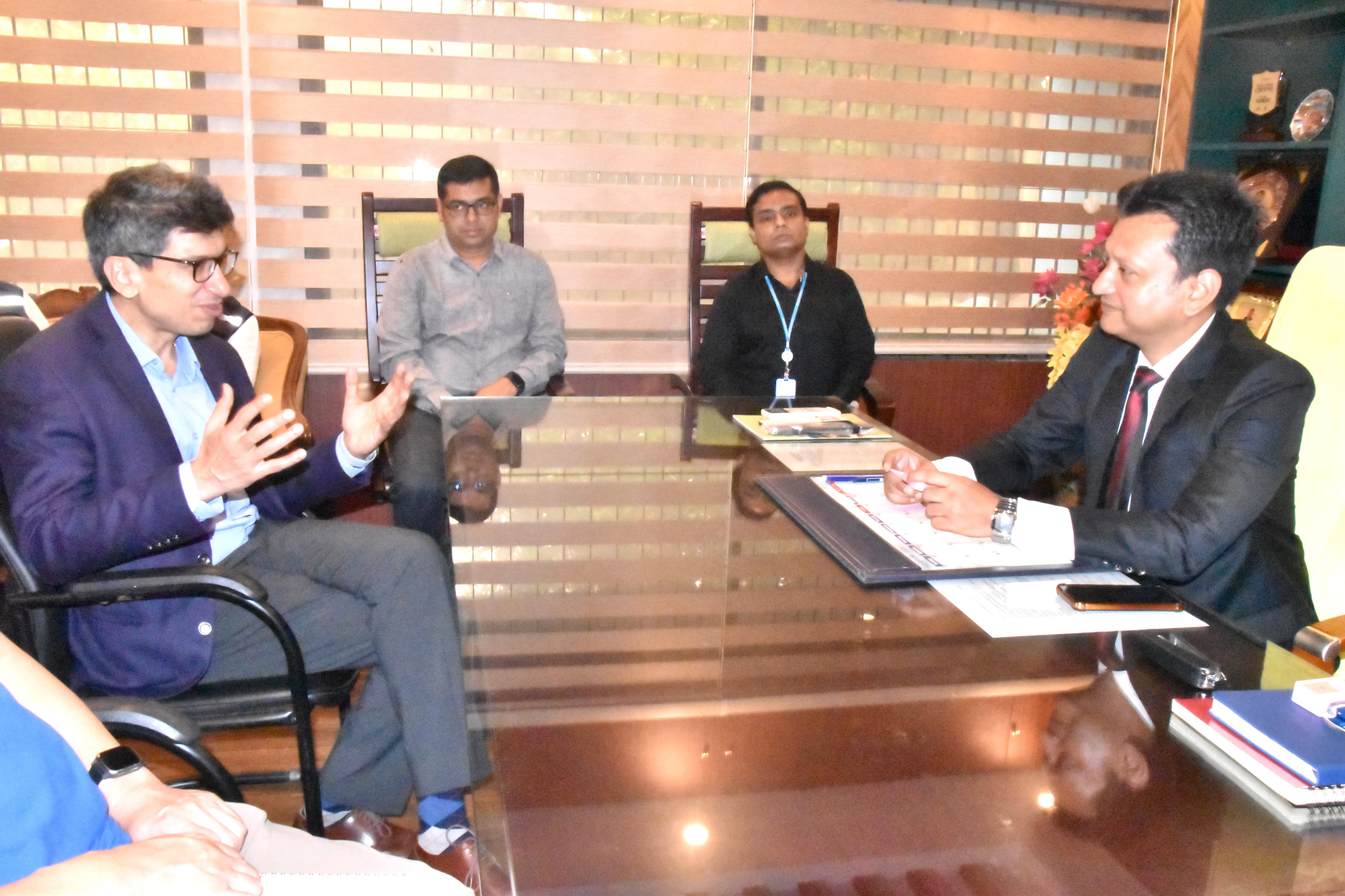 Deputy WHO Representative discussing health initiatives with Civil Surgeon in Cox’s Bazar.