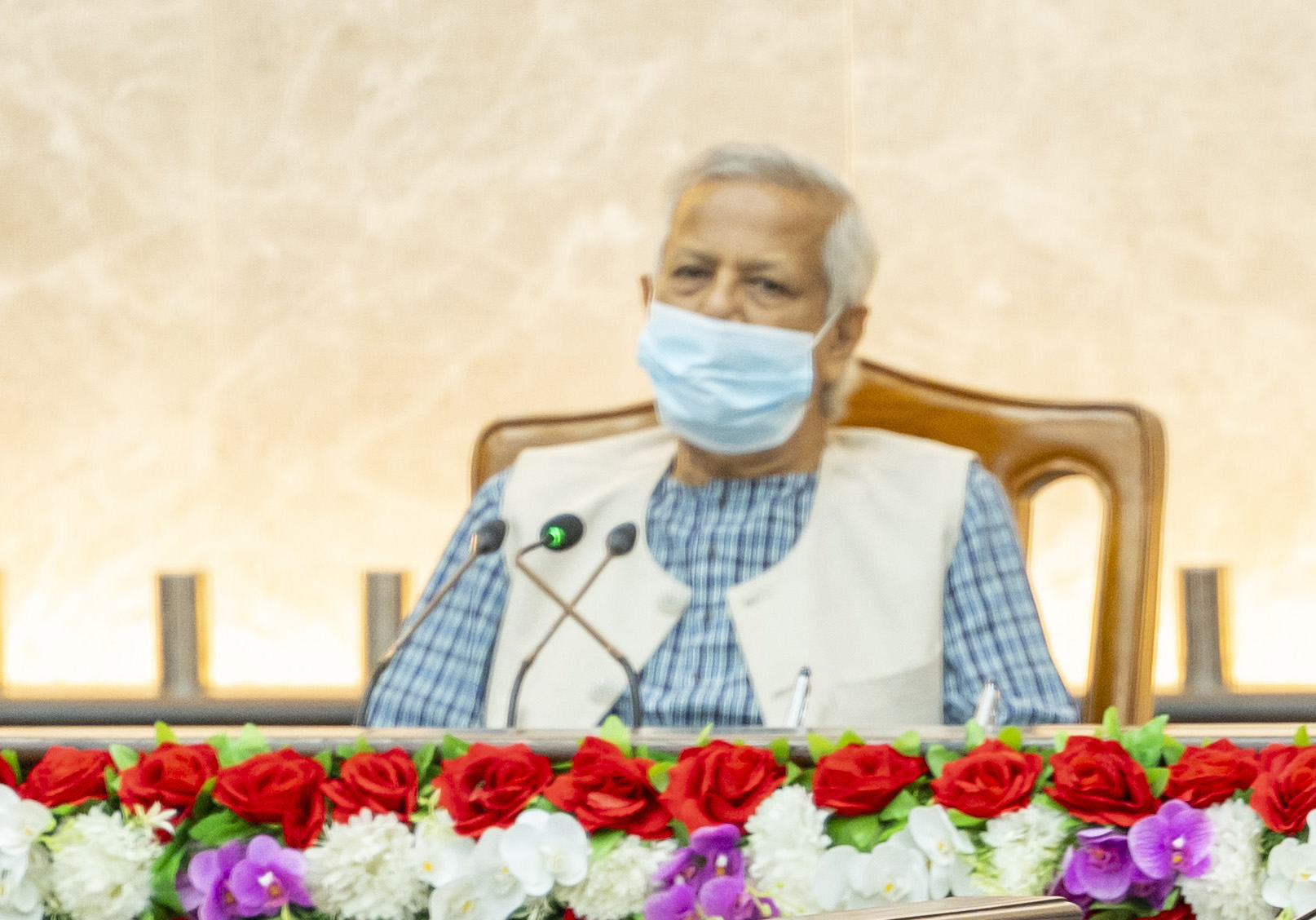Dr. Muhammad Yunus, Hon’ble Chief Adviser of the People’s Republic of Bangladesh delivering a speech.