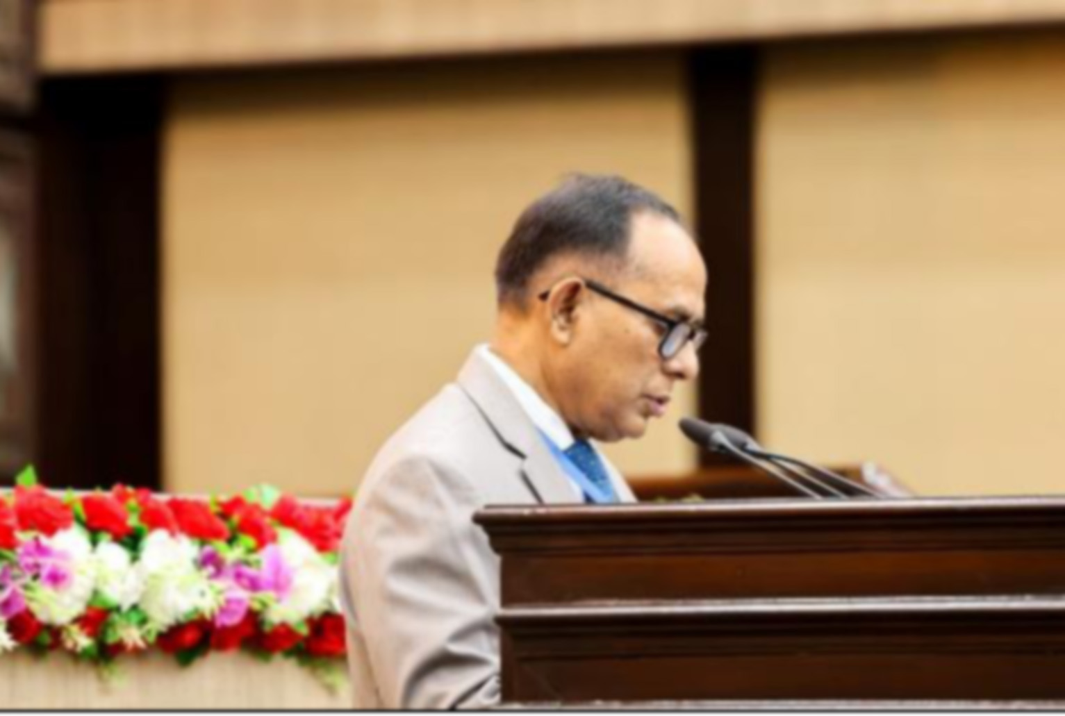 Mr. Saidur Rahman, Health Secretary, HSD, MoHFW, delivering a speech at the event.