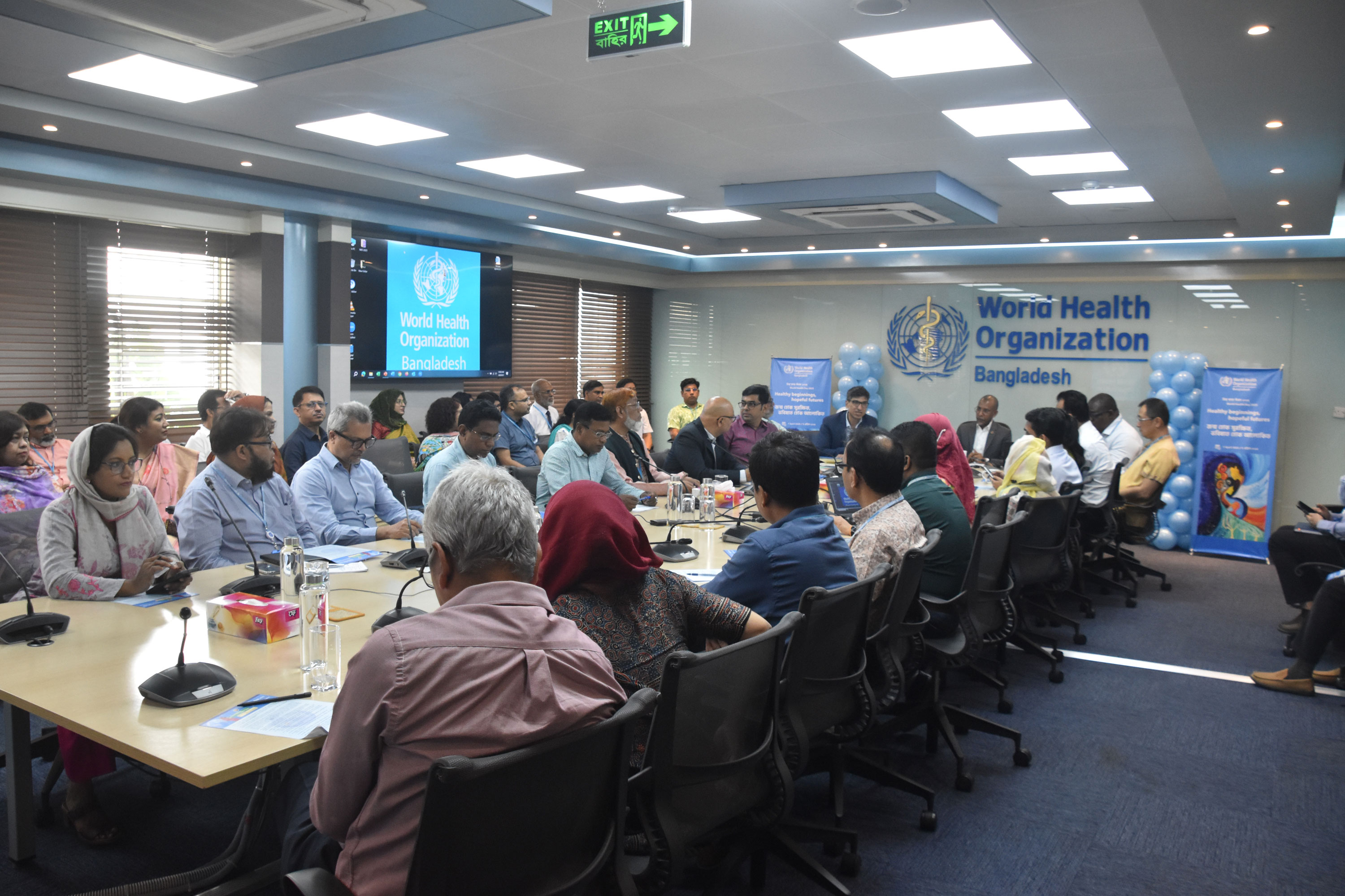 Participants of a celebration of World Health Day 2025 event in Bangladesh