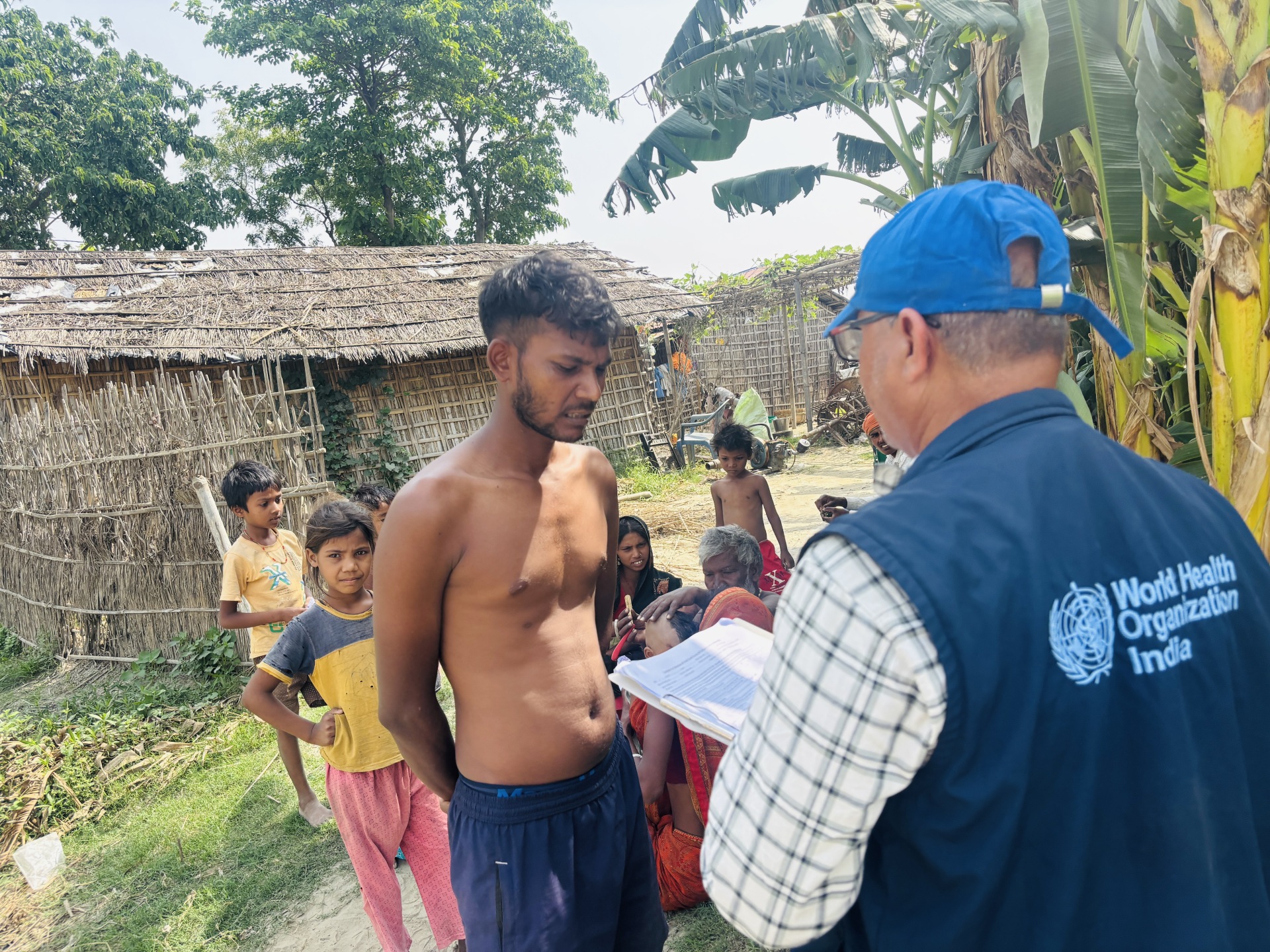 A WHO-National Public Support Network team conducted house-to-house monitoring of immunization activities for preventing potential outbreaks