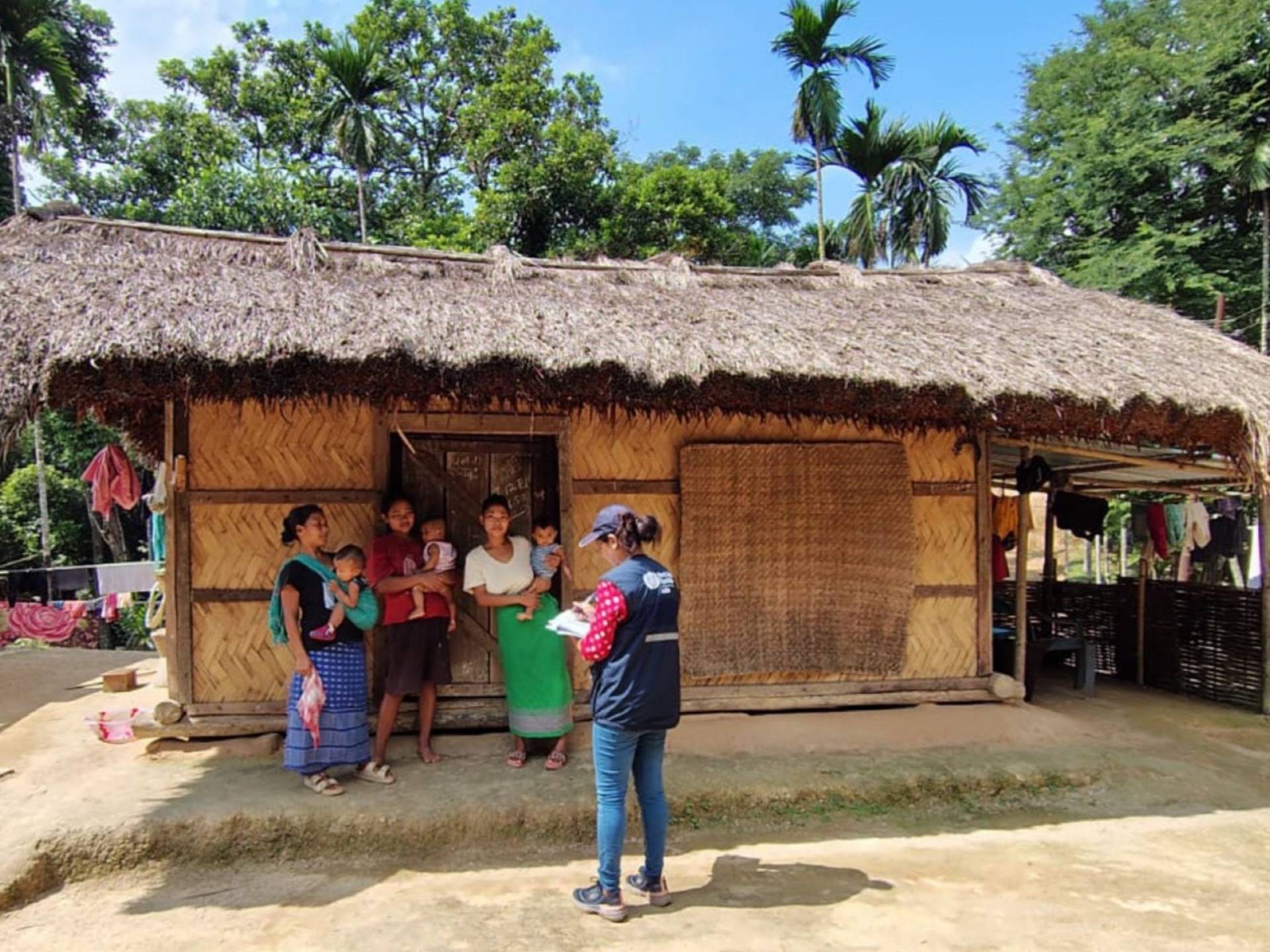 WHO teams and local health workers monitoring house to house vaccinations and measles-rubella awareness