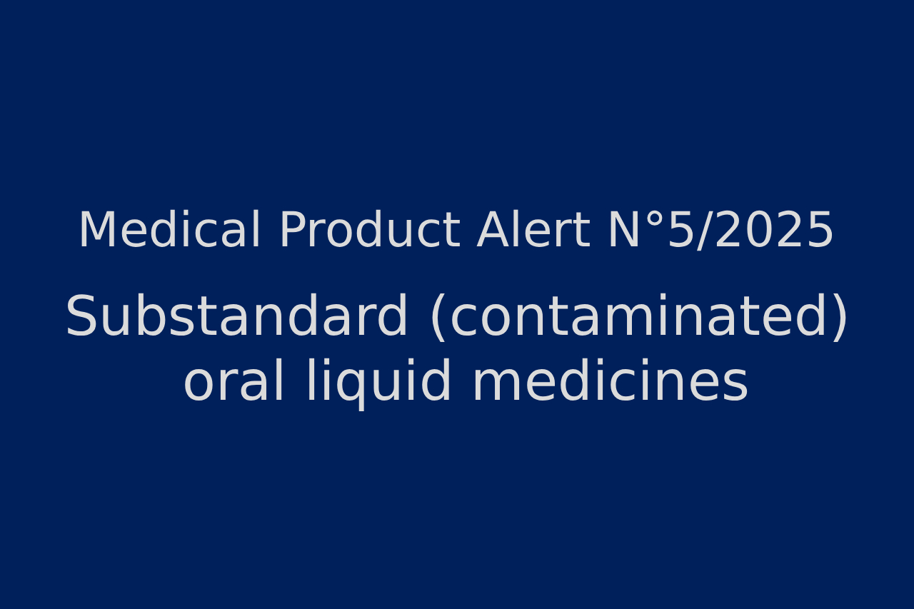 Illustration highlighting contaminated oral liquid medicines flagged by WHO in the South-East Asia Region, emphasizing public health risks and regulatory alerts.