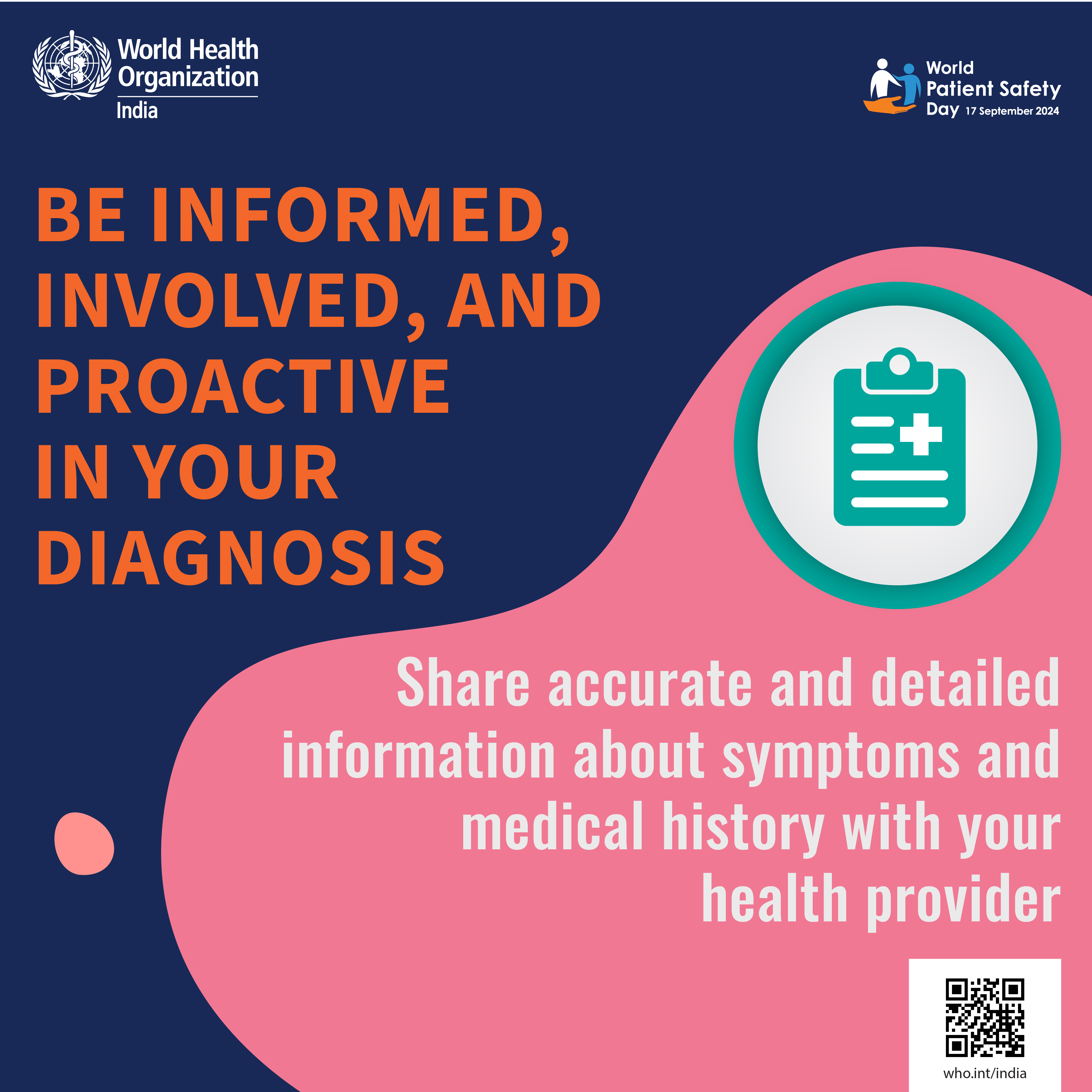 Share accurate and detailed information to health provider
