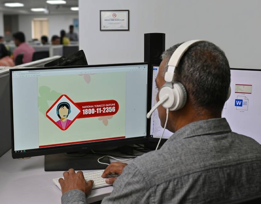 Tobacco cessation QuitLine support with counseling, 5As and 5Rs approach, coping skills and guidance