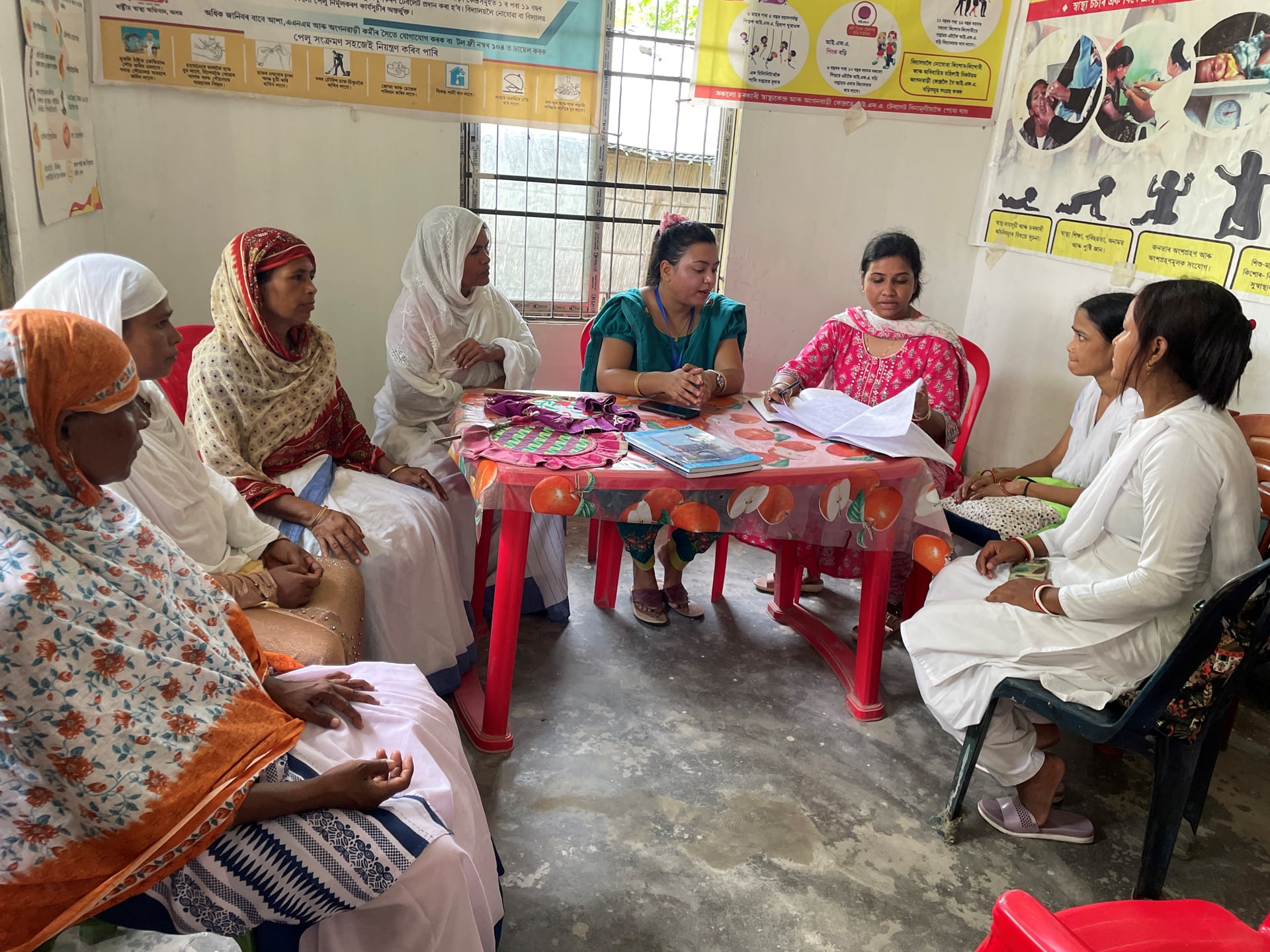 Technical discussion with health facility staff at Birshing Part II SC-AAM