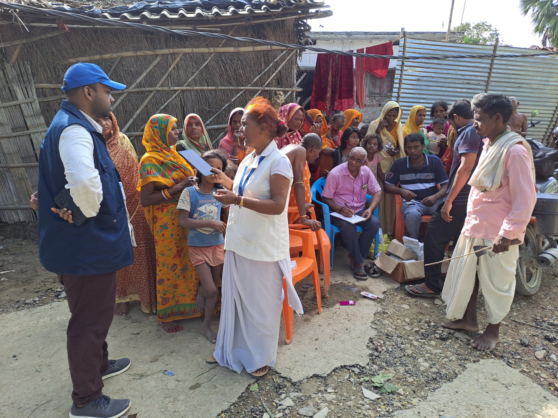 WHO are supporting the district administration in macro- and micro-planning for establishing health camps