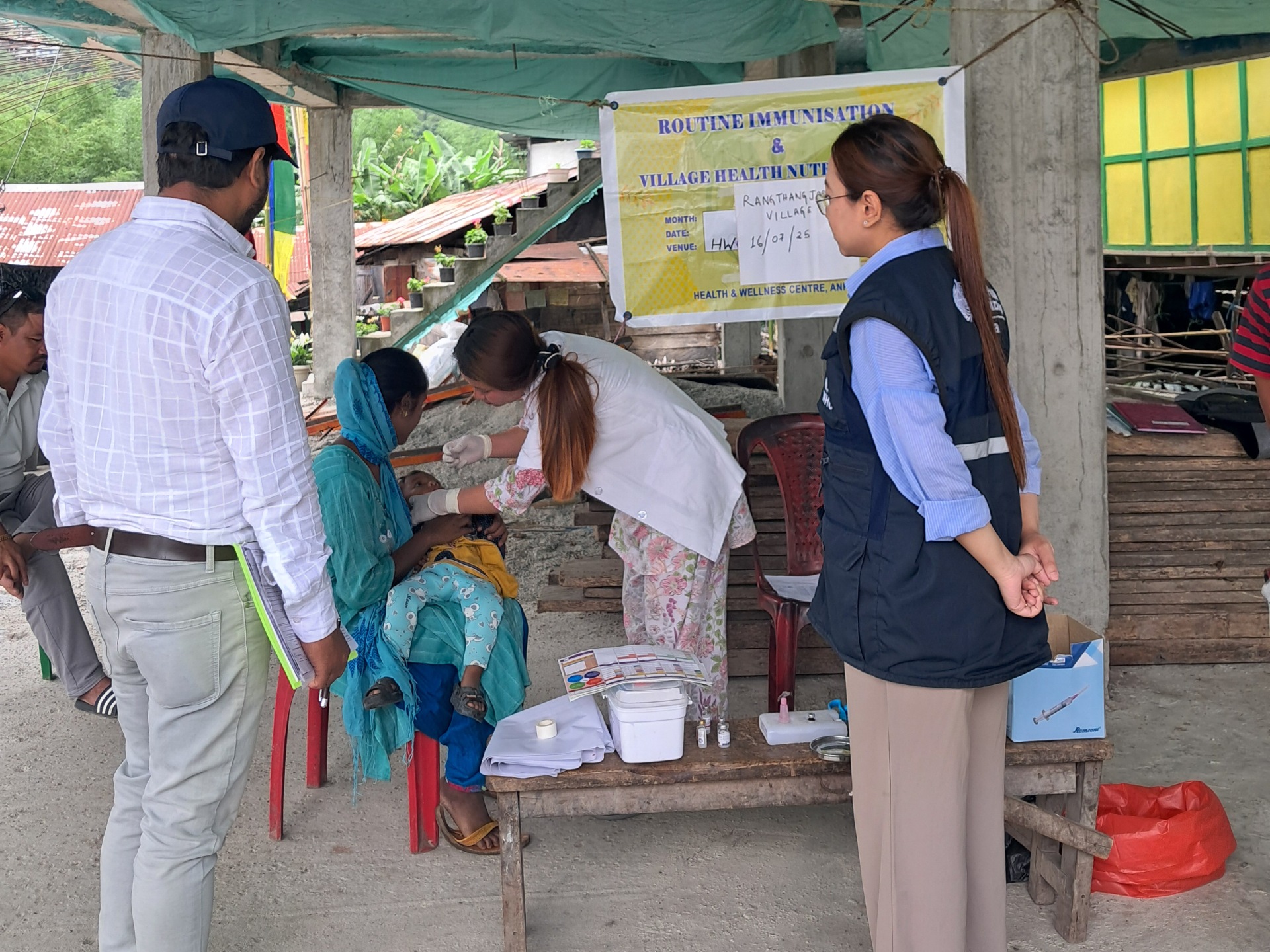 WHO has assisted the district health department in the setting up of bimonthly vaccination sessions