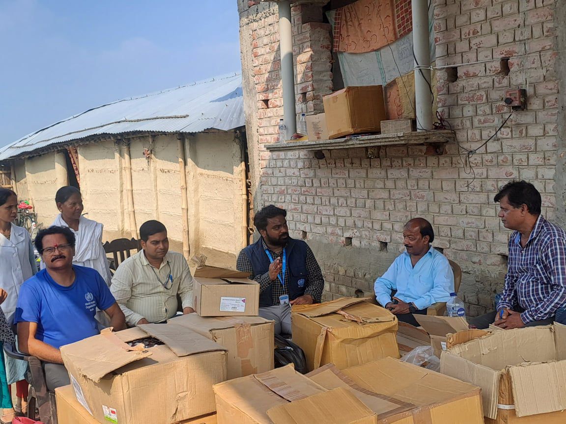 WHO team is working in close coordination with health department and administration at the state, district and community levels to provide continuous support.