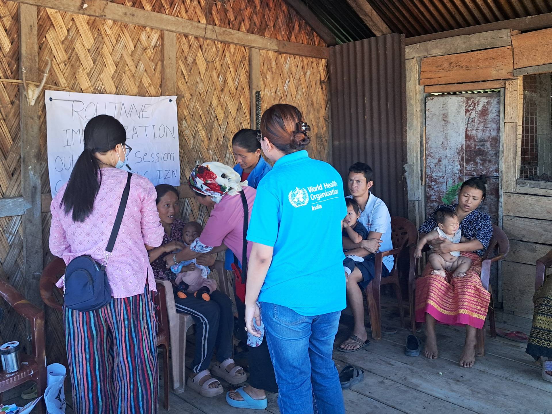 WHO teams supported ASHA's and community workers in counselling vaccines