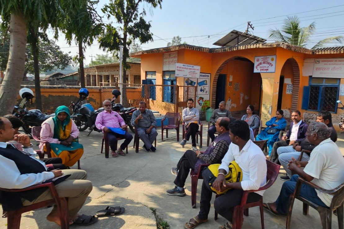 Ward-level coordination meeting conducted as part of the IDA Impact Survey-1 in Dhanusha District, Madhesh Province, Nepal