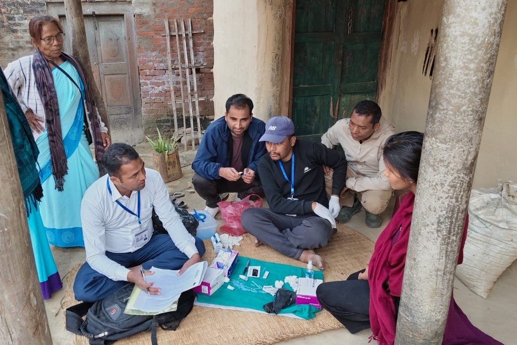 Rapid Diagnostic Testing (RDT) carried out during the Epidemiological Monitoring Survey (EMS) in Rautahat District, Madhesh Province, Nepal