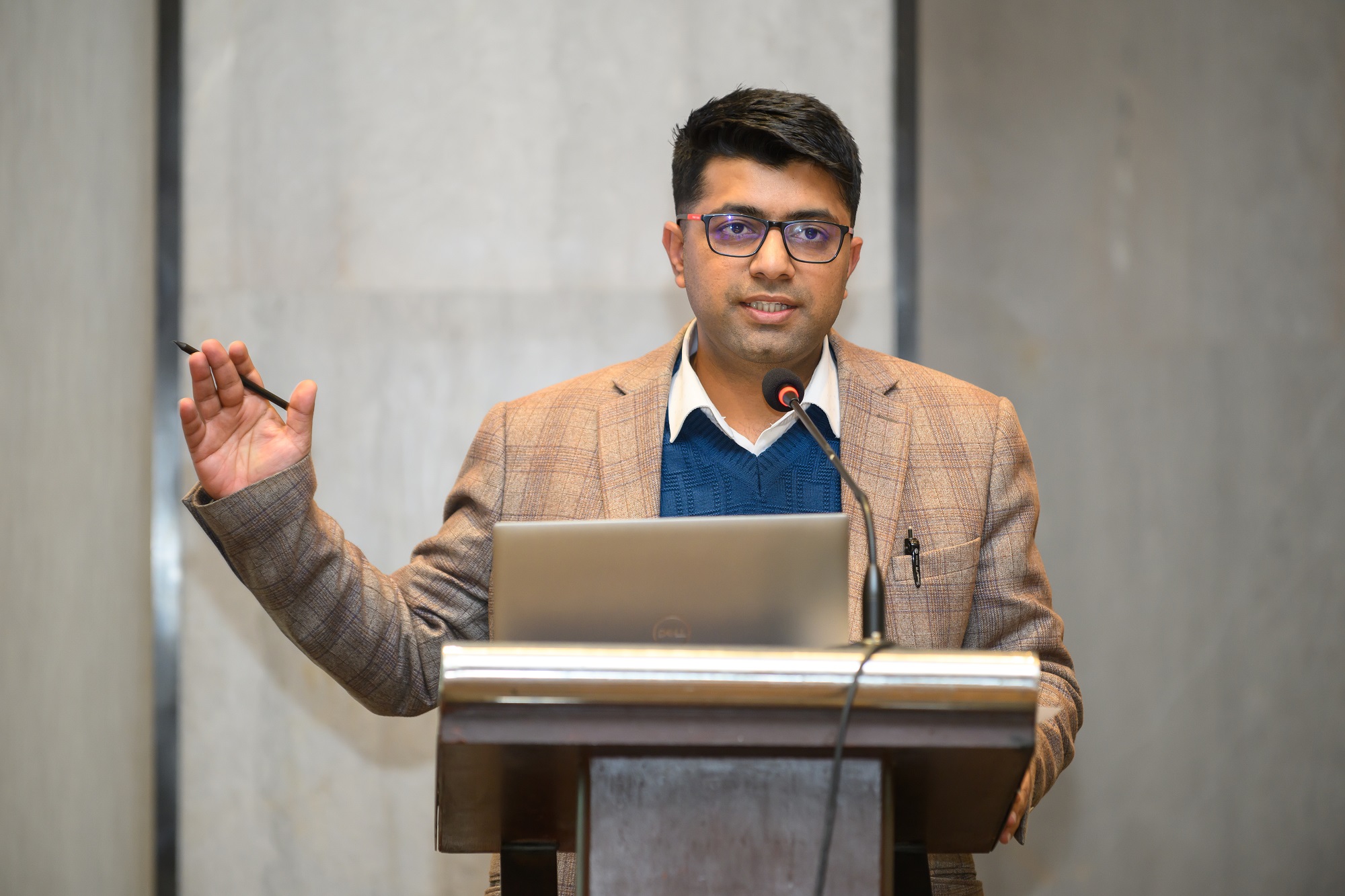 Dr Abhiyan Gautam, Chief of Child Health and Immunization Service Section, under Family Welfare Division, Ministry of Health and Population, explaining about campaigns ongoing preparation and implementation strategy.