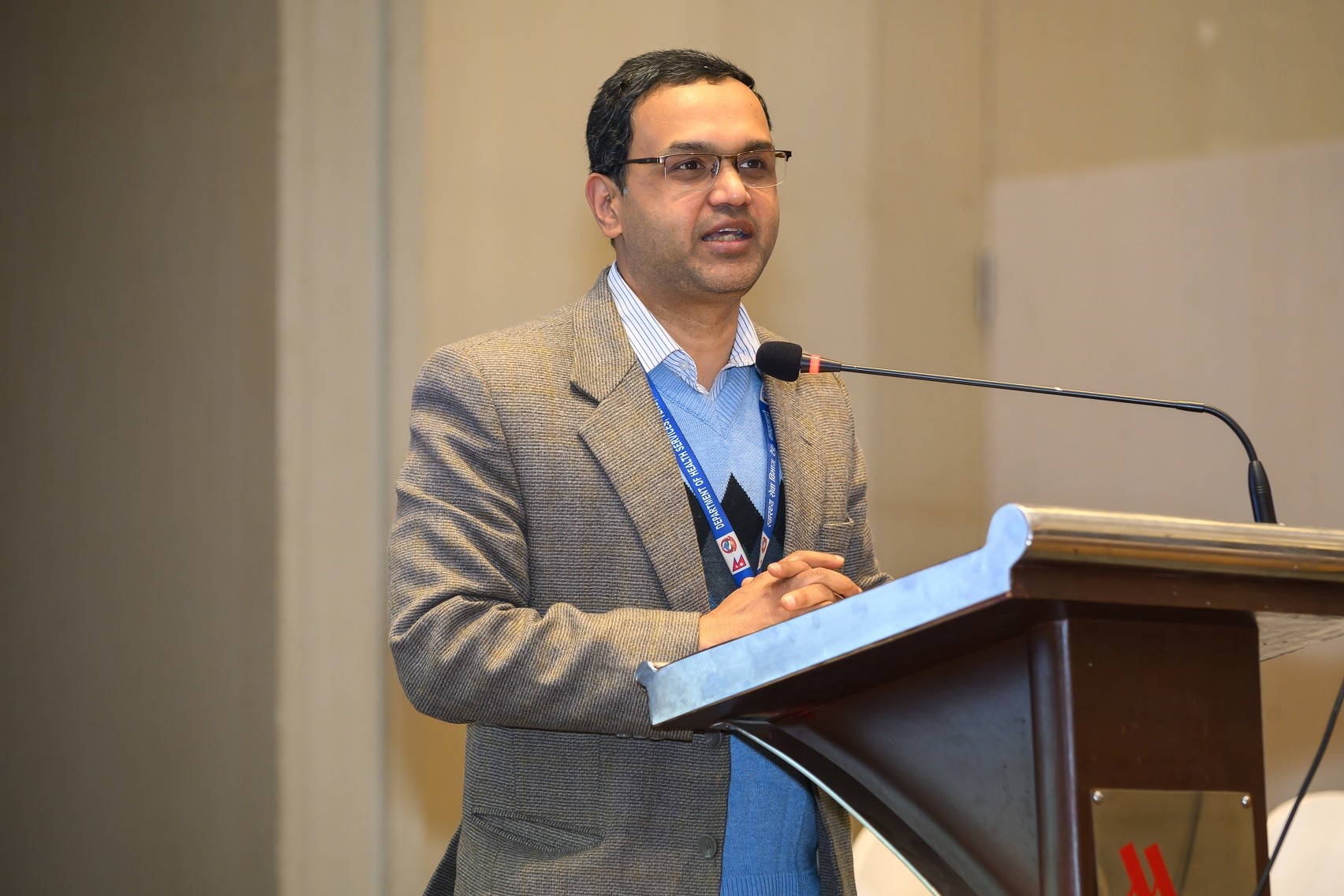 Dr Bibek Lal, Director of Family Welfare Division, Ministry of Health and Population, providing his remarks at the advocacy meeting for integration of HPV vaccination in national routine immunization program held Bagmati province, Nepal