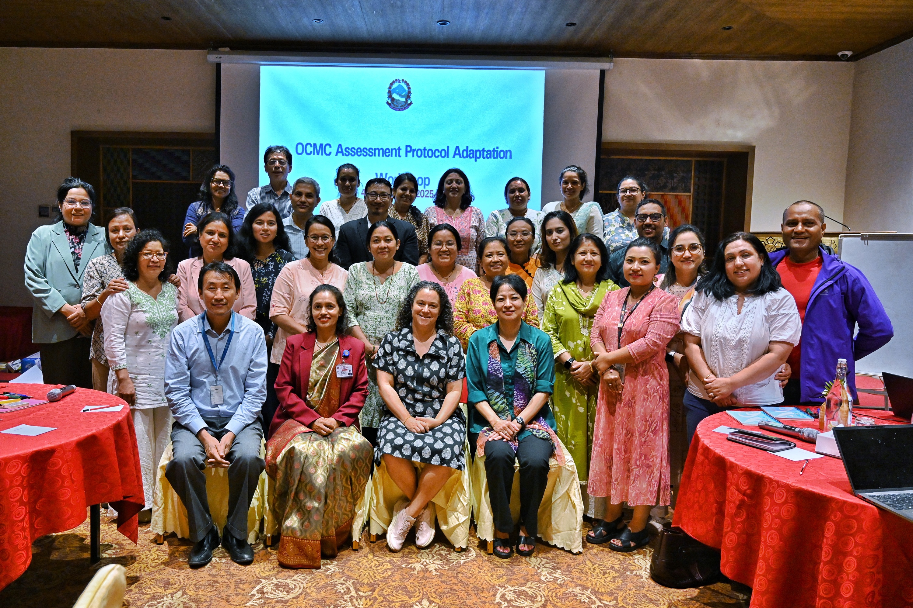 A group photo of the participants from the workshop held in Nepal to assess the national One-Stop Crisis Management Centers (OCMC)