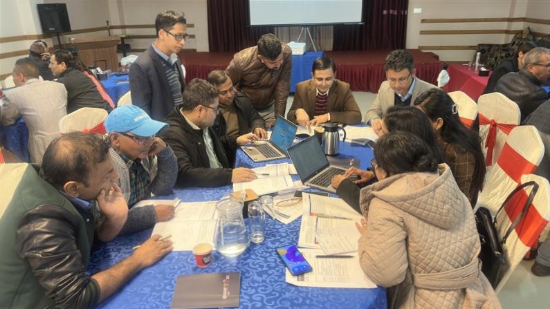 Participants actively engaged in discussions during the finalization workshop of Nepal’s International Health Regulations (2005) – State Party Annual Report in Bagmati Province, Nepal