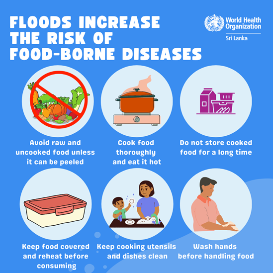 Poster depicting the risks of food borne diseases