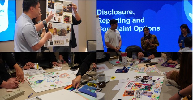 Participants collaborate in groups, using art to express their understanding and commitment to PRS led by Ms. Avnee Patel