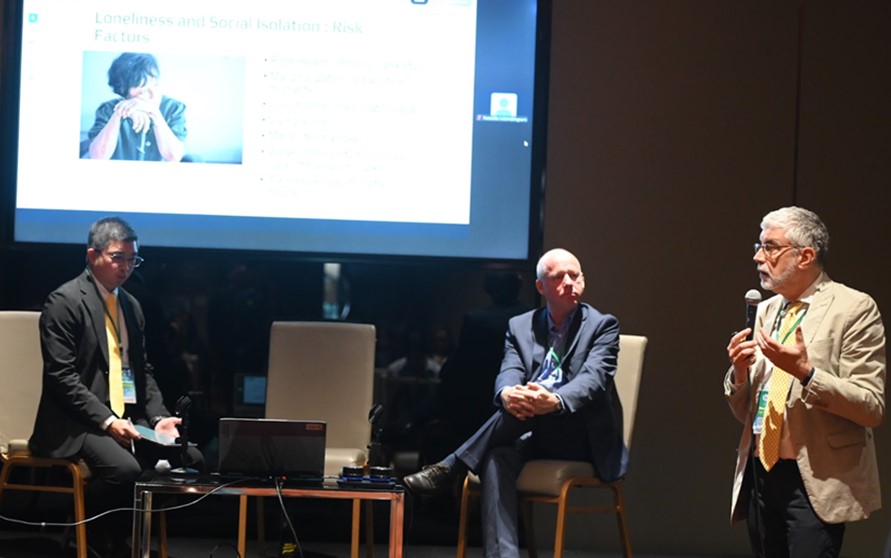 Dr Jos Vandelaer, WHO Representative to Thailand presenting on “Fostering Social Connection for Global Health” during the 24th Annual International Mental Health Conference, 01 July 2025