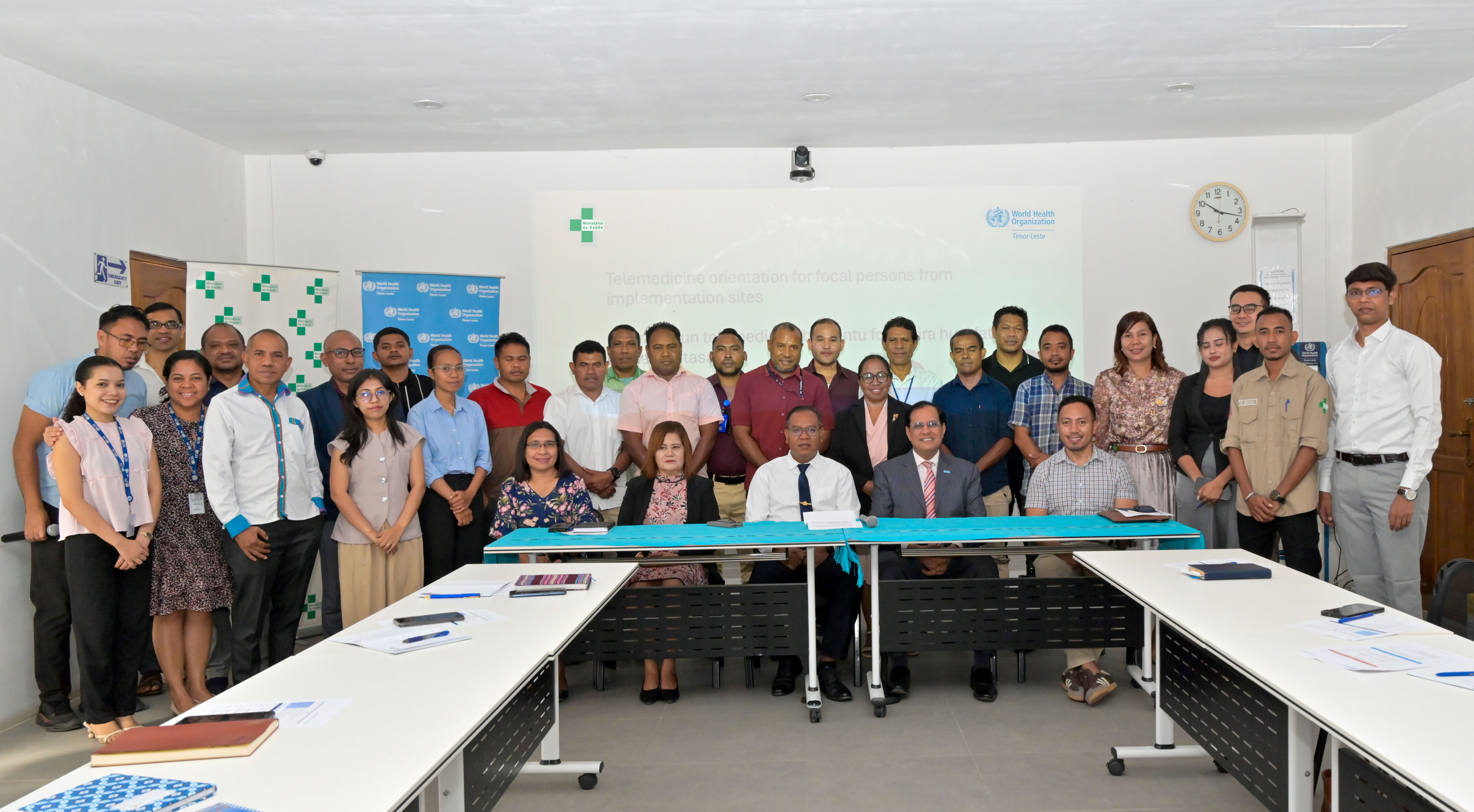 Participants attend the telemedicine workshop. © WHO Timor-Leste