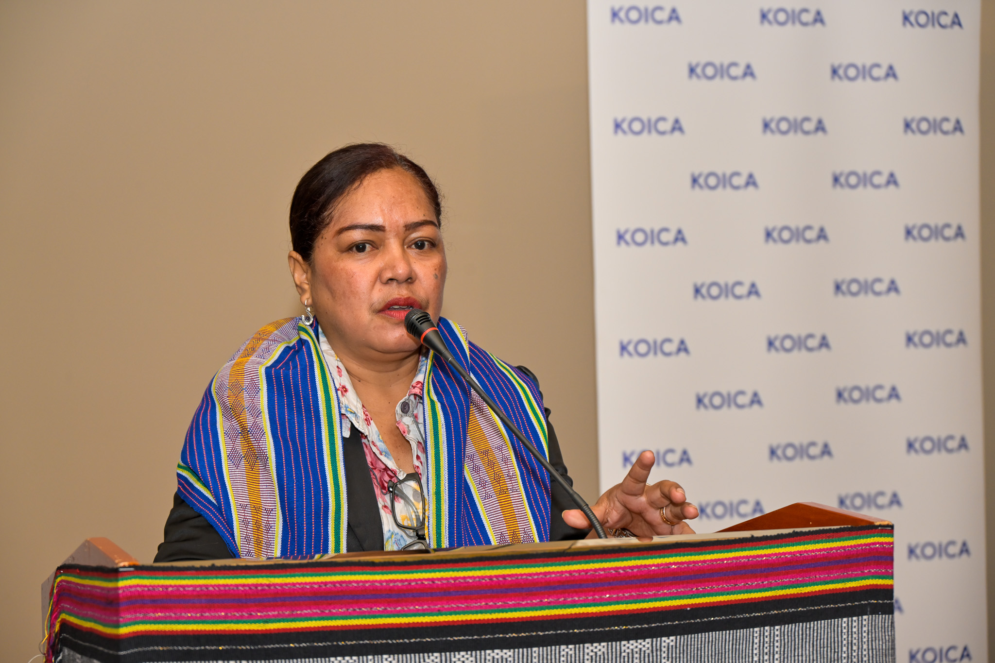 DG Elizabeth Leto Mau during the Endline Survey Meeting