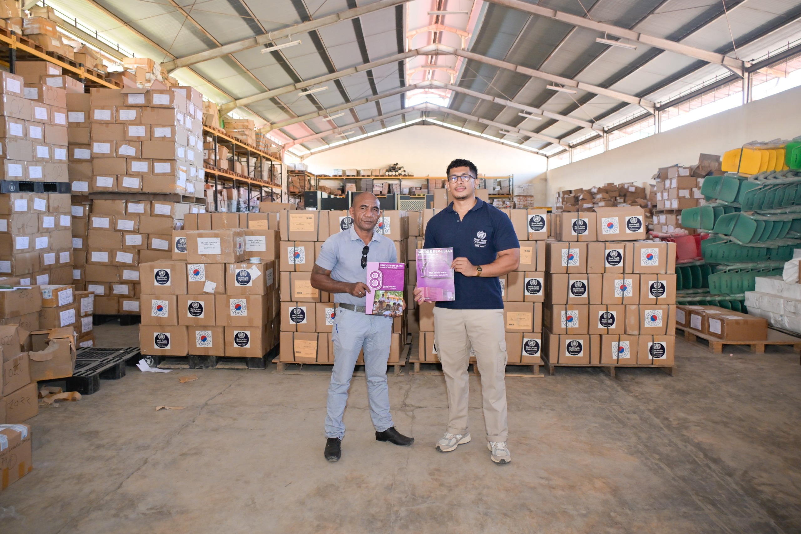 WHO handed over Textbooks to Ministry of Education