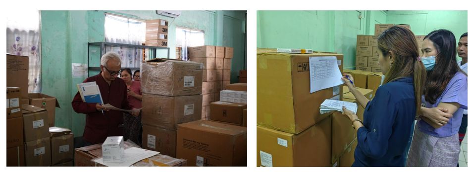 International reviewers assess TB drugs supply chain and stores during Joint External Monitoring Mission, Myanmar