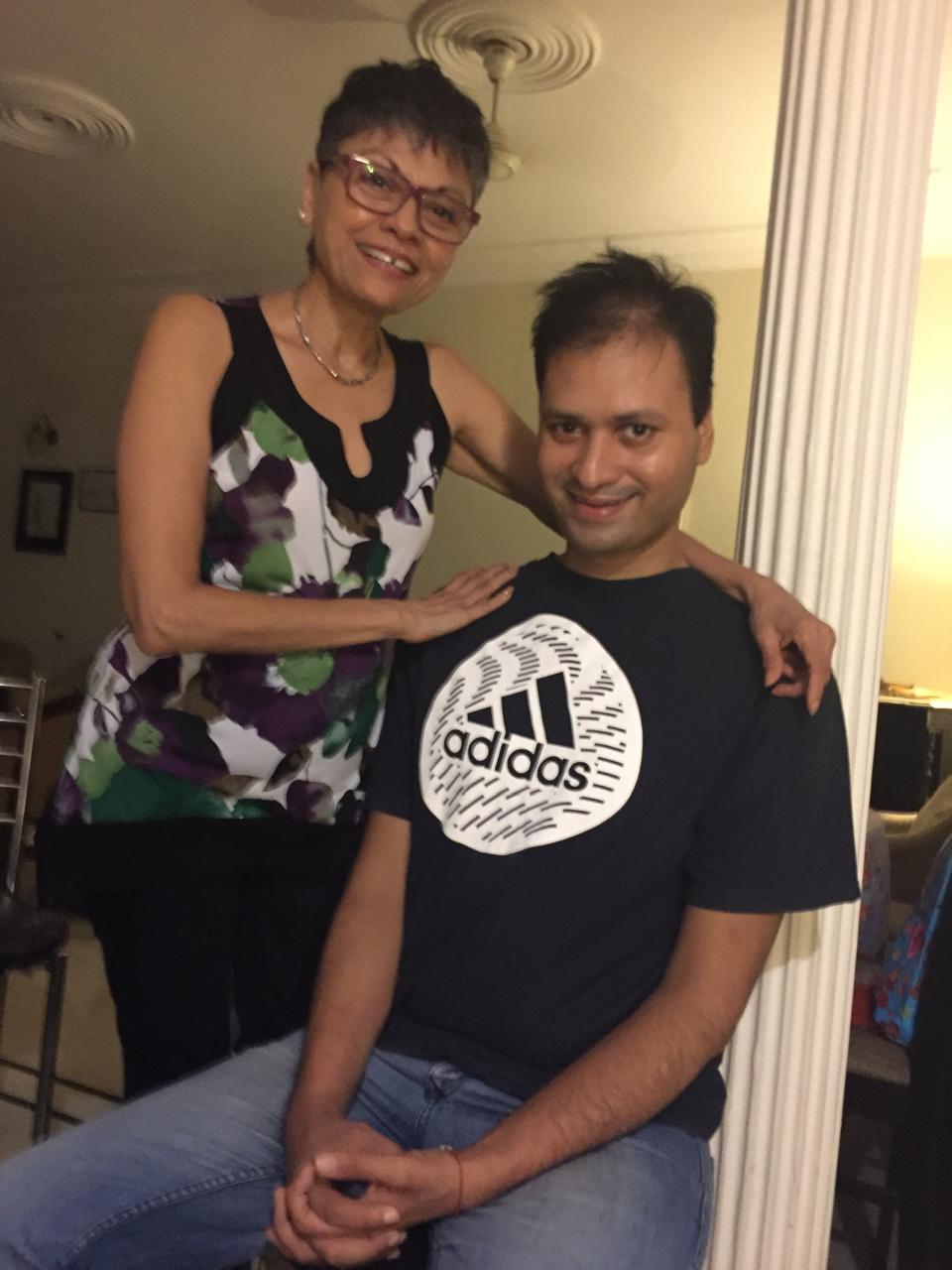 Merry Barua, Founder and Director, Action for Autism, India with her son Neeraj