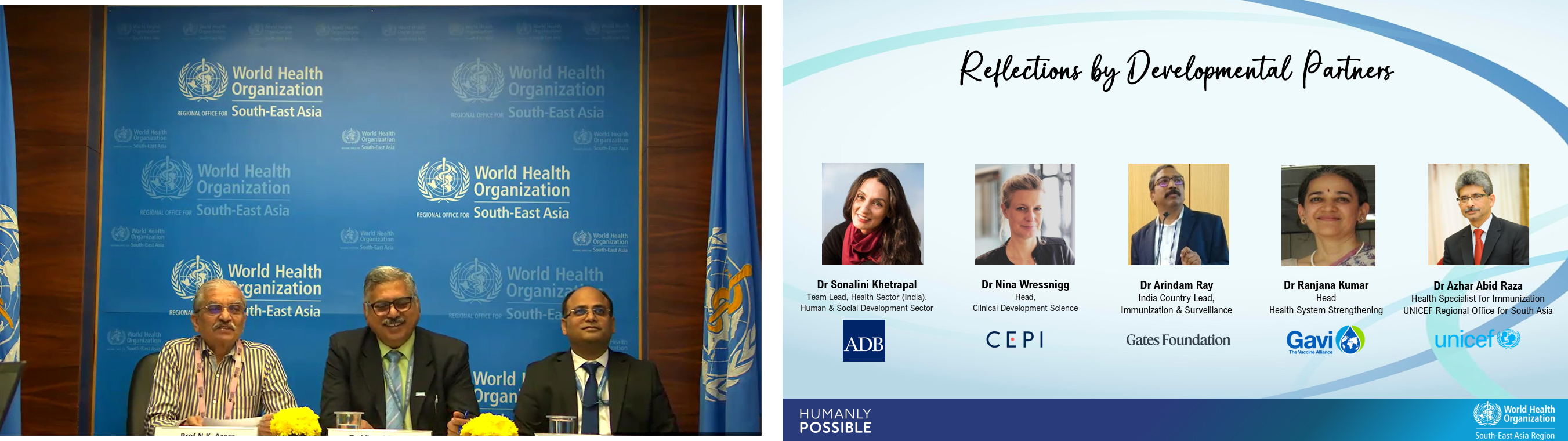 Banner showing the panelists of the webinar