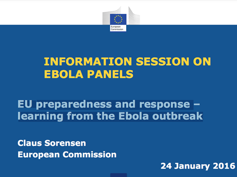 EU preparedness and response –learning from the Ebola outbreak: Presentation