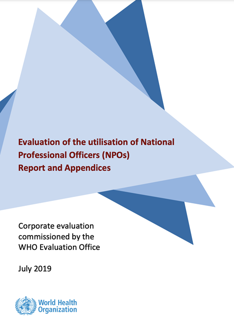 Evaluation of the utilisation of NationalProfessional Officers (NPOs) - Report and Appendices - July 2019
